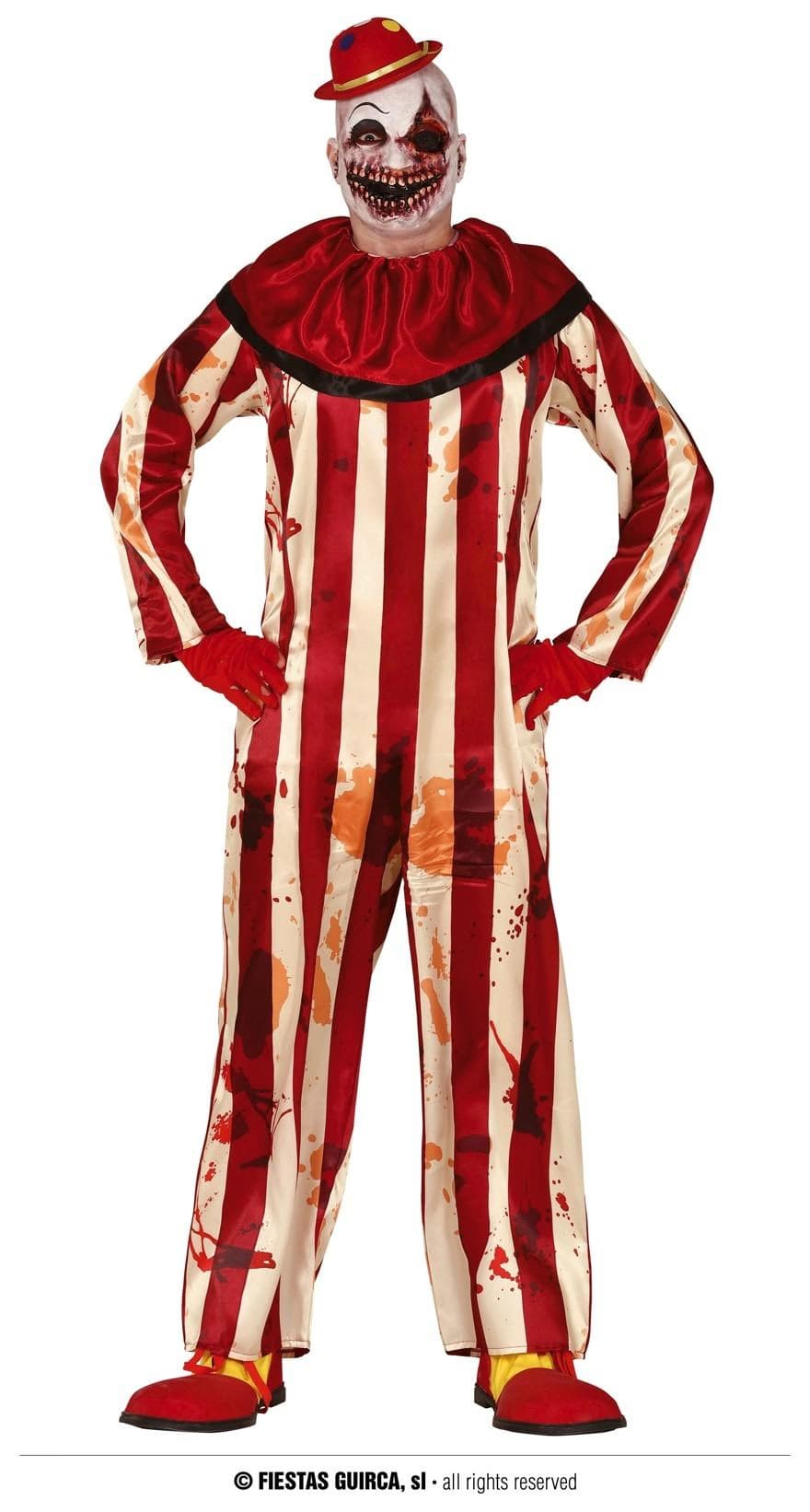 GU striped clown adulto talla m 48-50