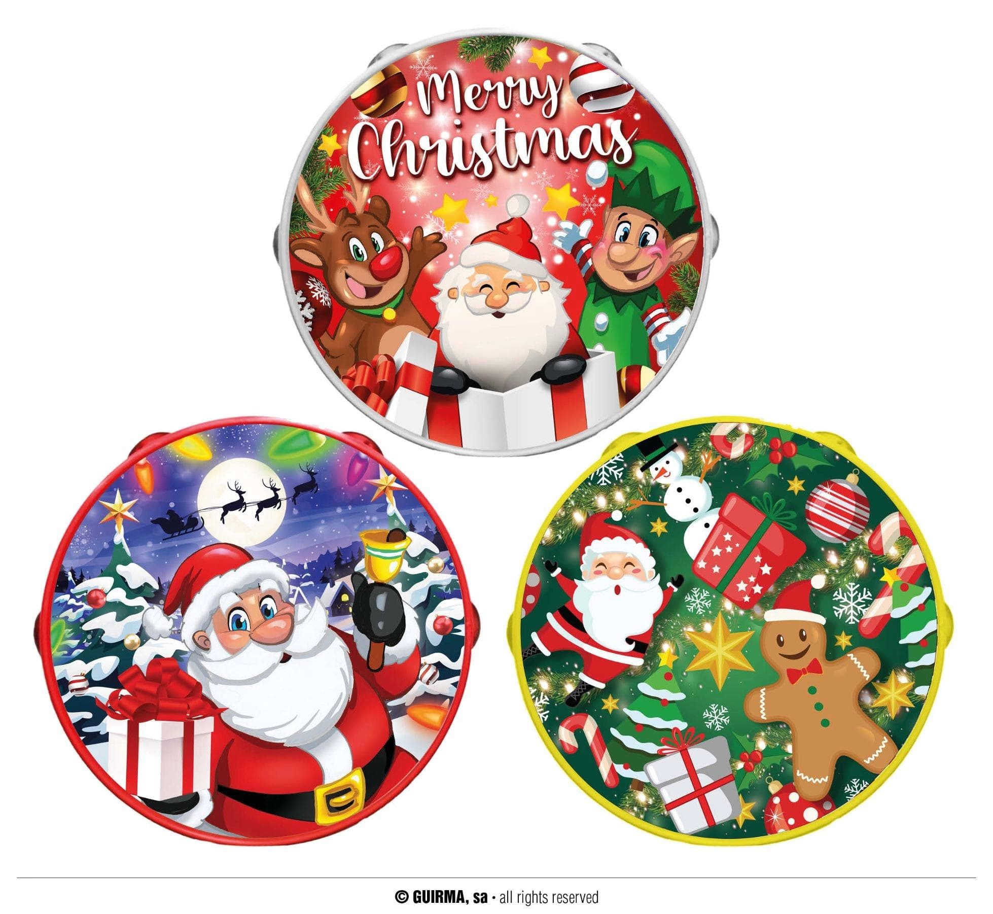 GU pandereta decorada 17 cms