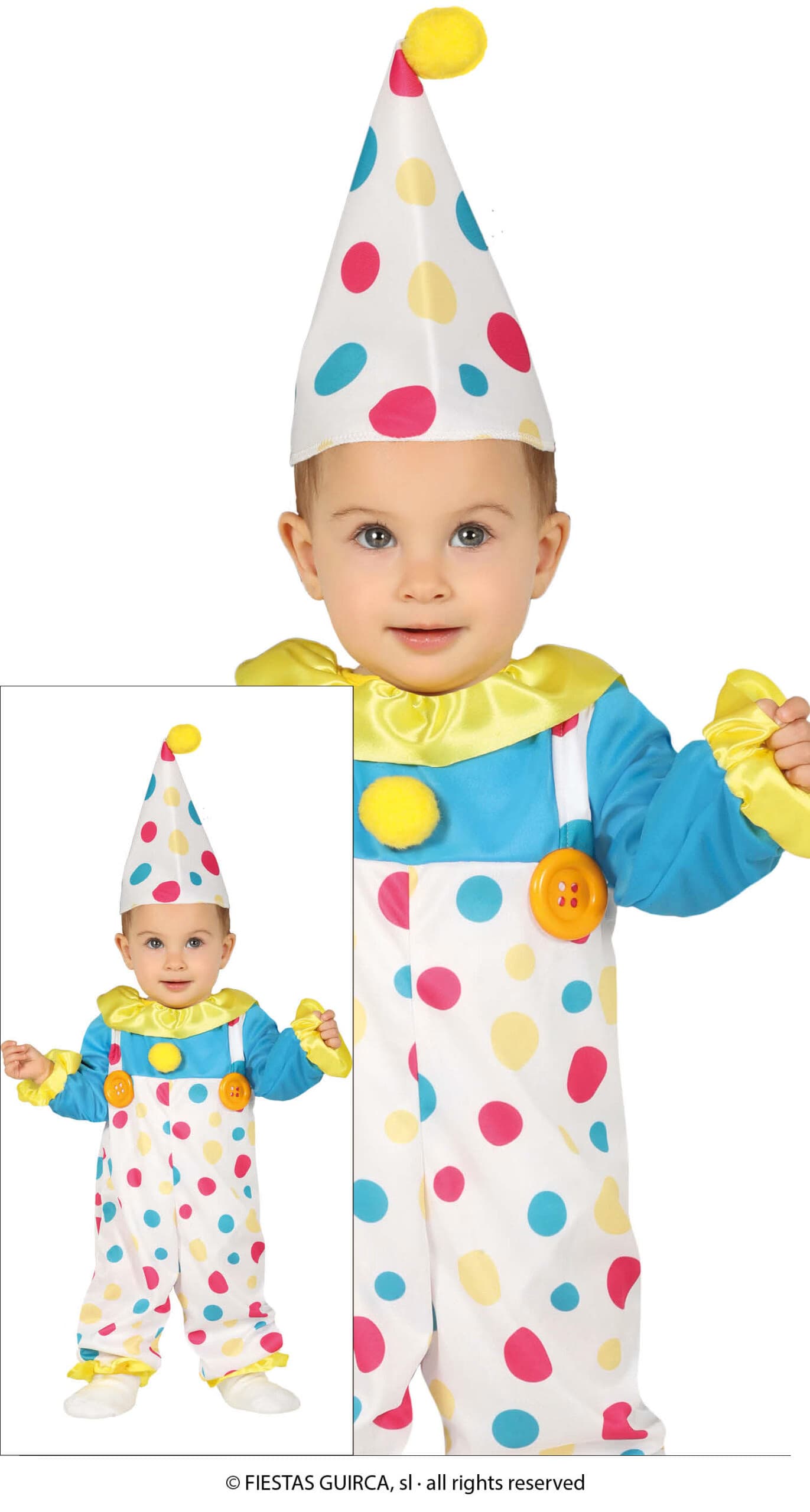 GU payaso colorido, baby, 18   24 meses