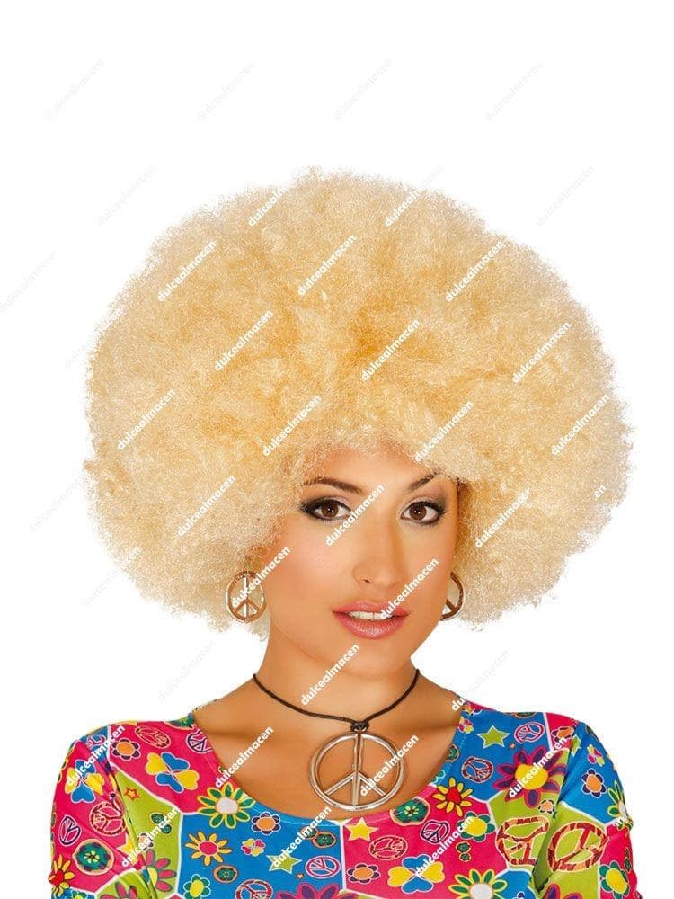 GU peluca afro rubia extra