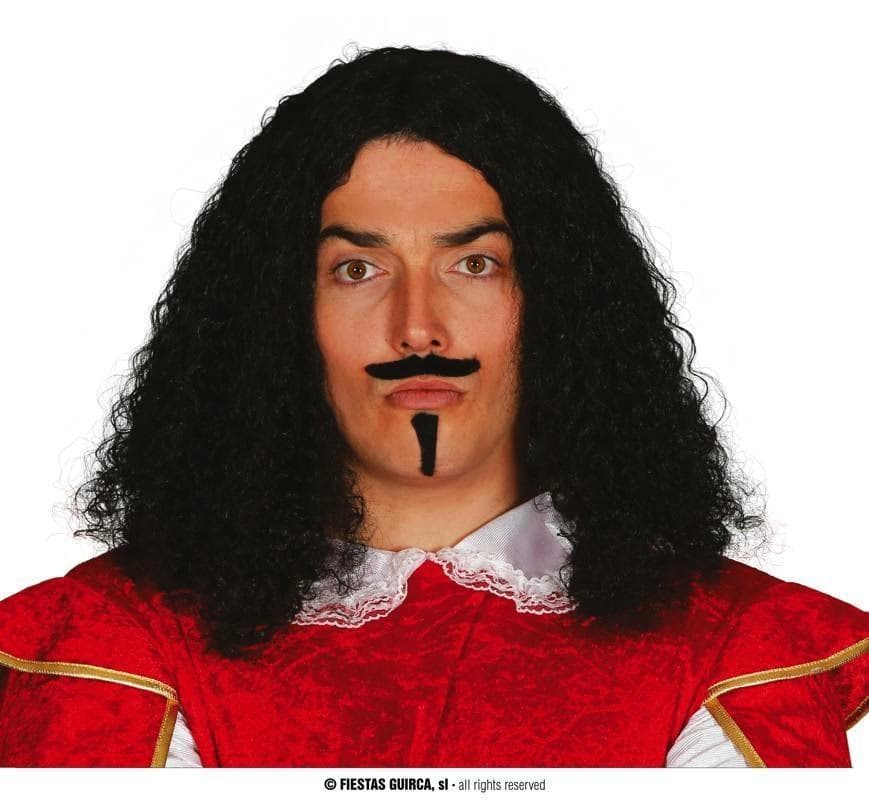 GU peluca epoca con bigote y perilla en caja