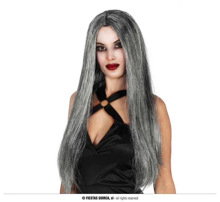 GU peluca melena gris