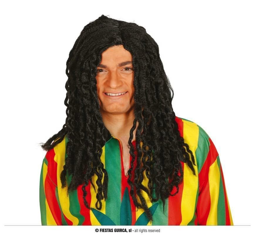 GU peluca rasta negra en caja