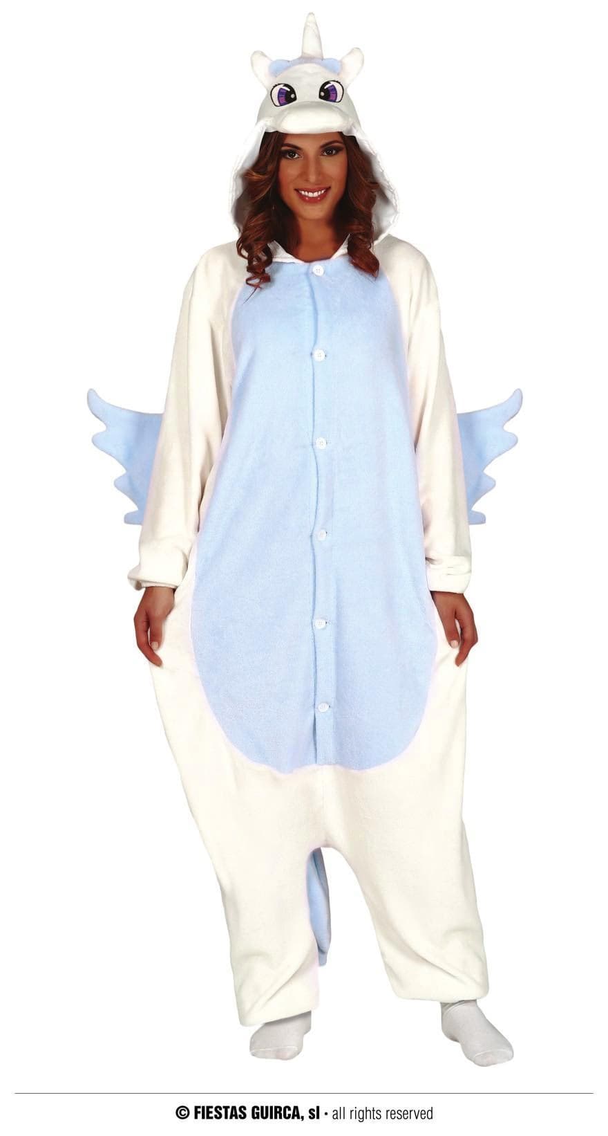 GU kigurumimi unicornio azul, adulta, 42   44 (l)