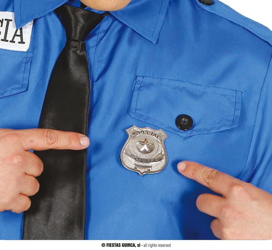 GUI placa policia metalica 6 cms.