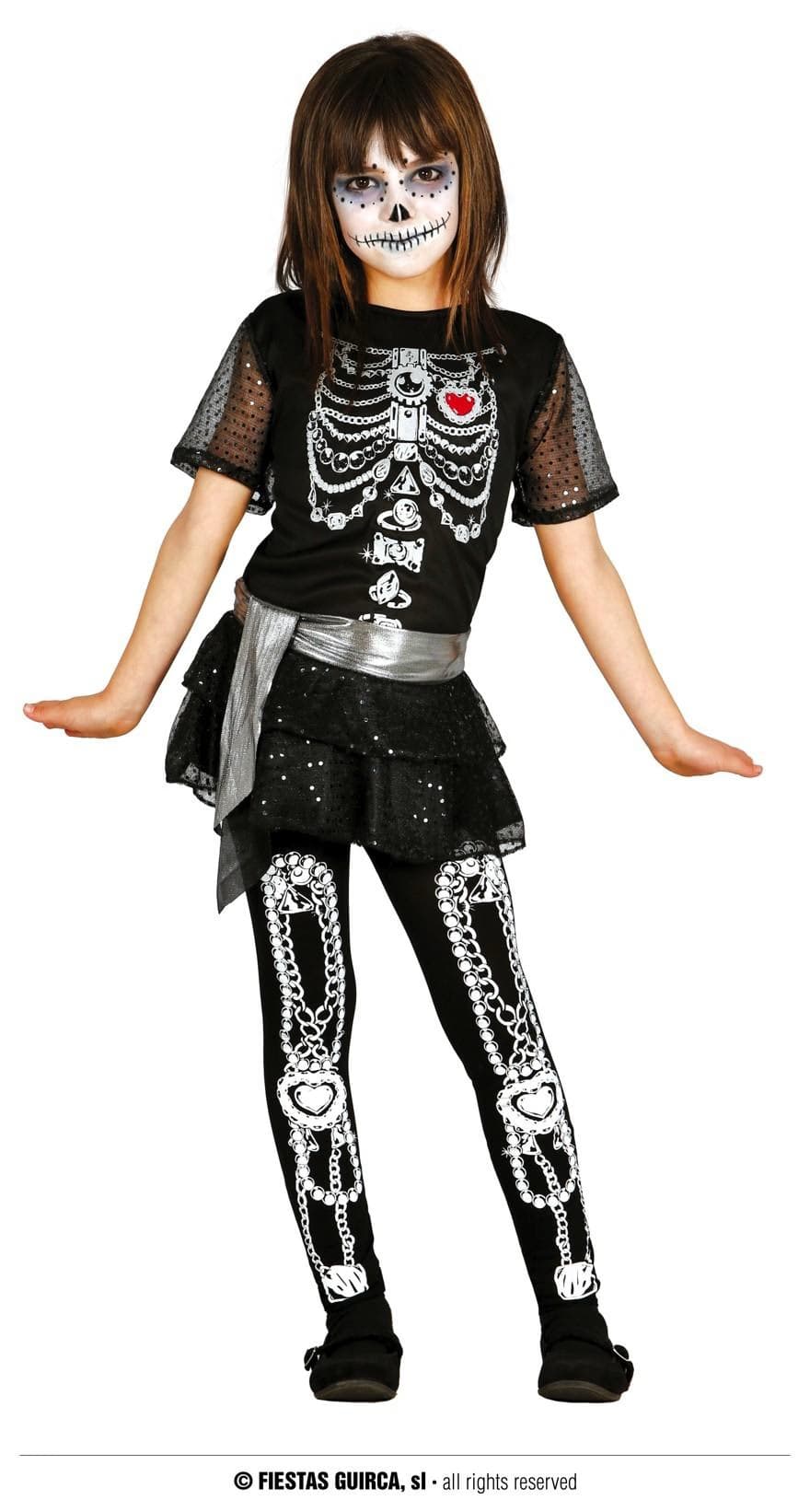 GU shiny skeleton infantil talla 10-12 años
