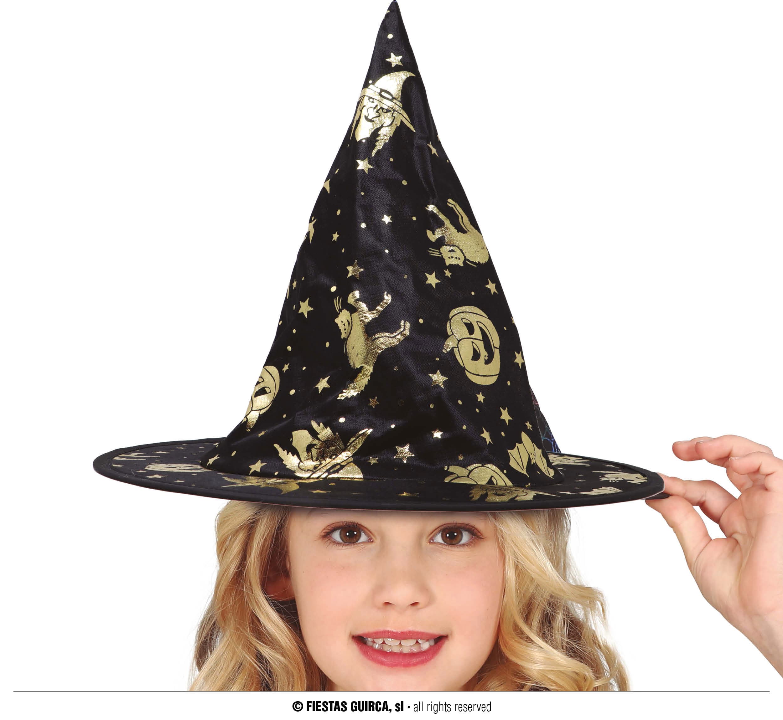 GU sombrero bruja negro infantil