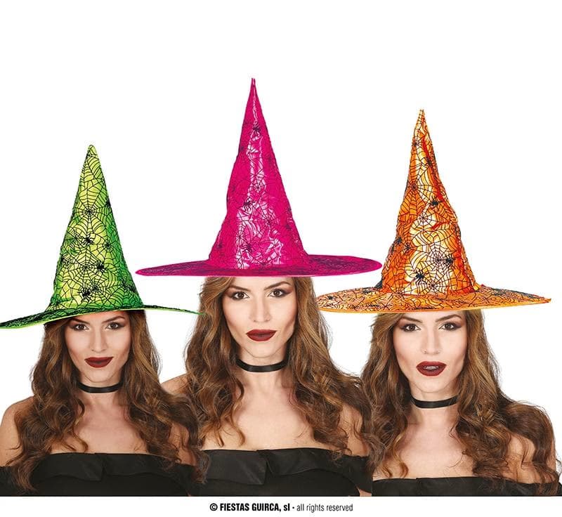 GU sombrero bruja neon surtidos