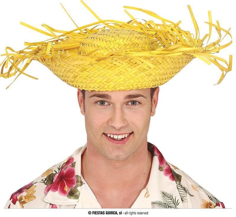 GU sombrero espantapajaros paja amarillo