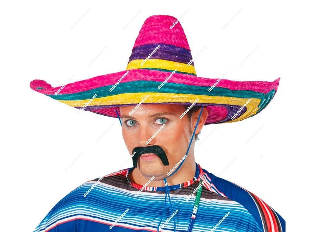 GU sombrero mexicano paja 50 cms.multic.