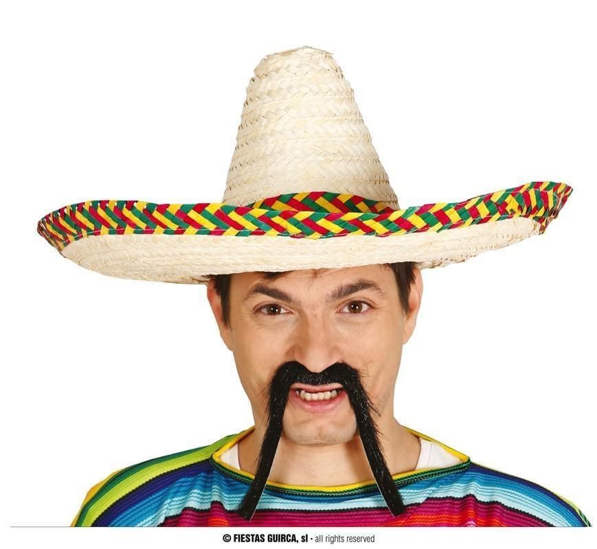 GU sombrero mexicano paja 50 cms.decorado
