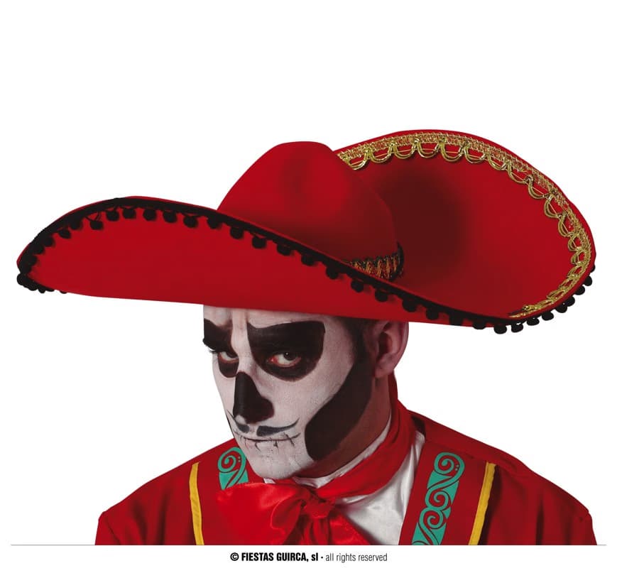 GU sombrero mexicano rojo fieltro