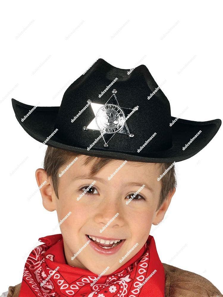 GU sombrero sheriff negro infantil