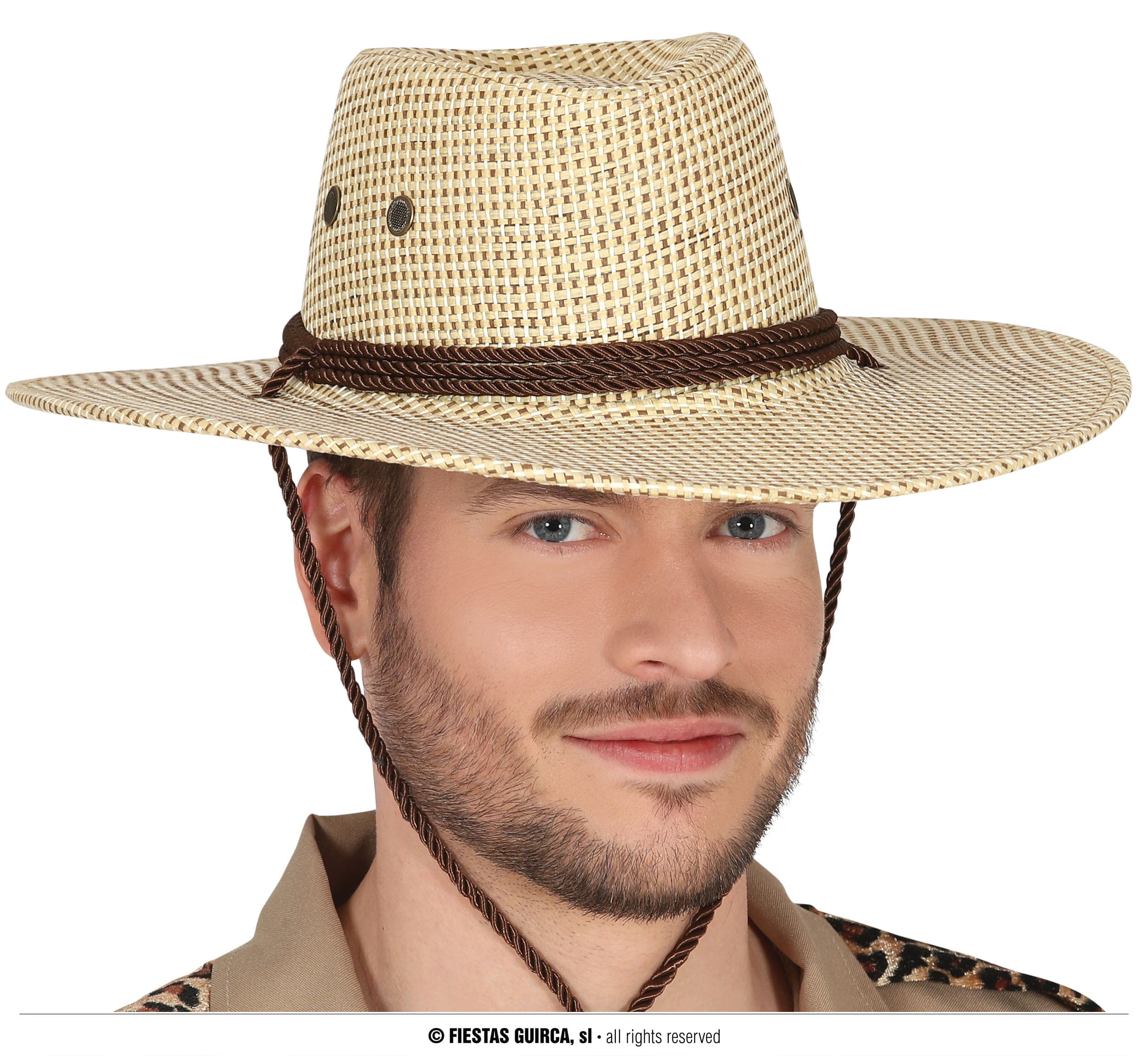GU sombrero vaquero marron tela