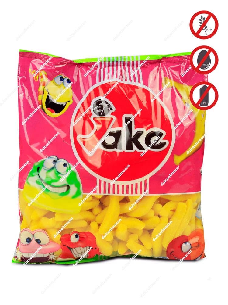 Jake Plátanos 250 uds estuche de gominolas sabor plátano en Dulcealmacen