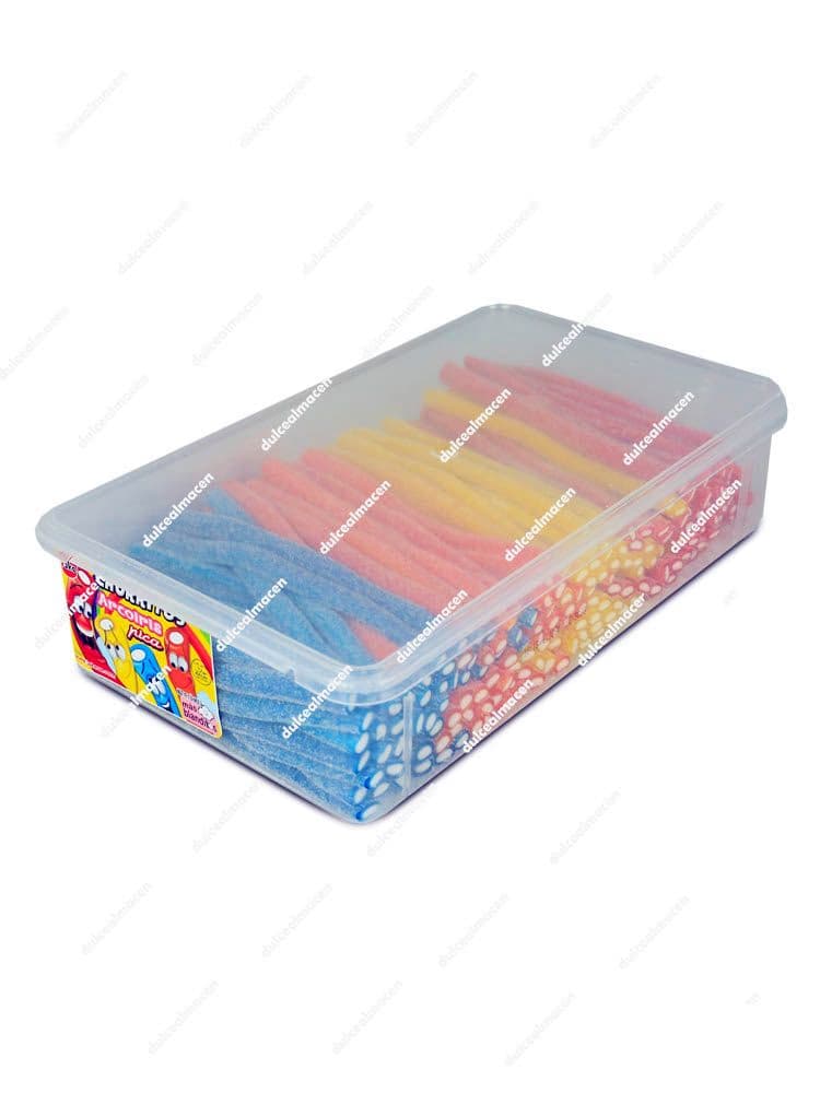 Caja de regaliz relleno Jake Rellepica Arco Iris de 200 unidades con geles dulces multicolores pica pica de Dulcealmacen