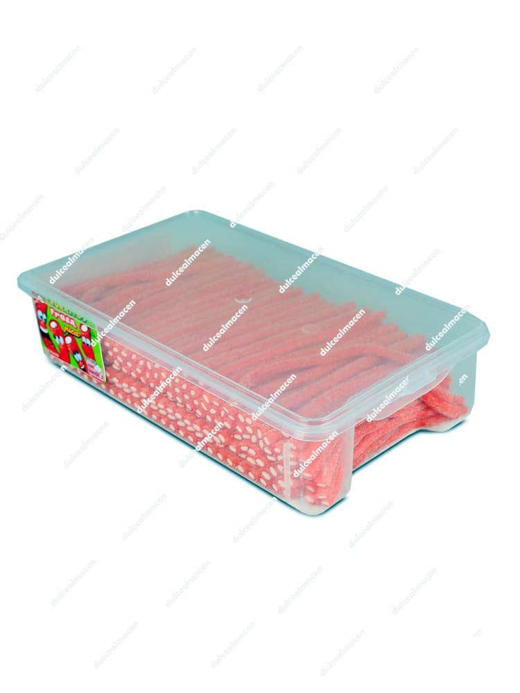 Caja de regaliz rojo relleno con pica Jake Rellepica Fresa de 200 unidades de Dulcealmacen