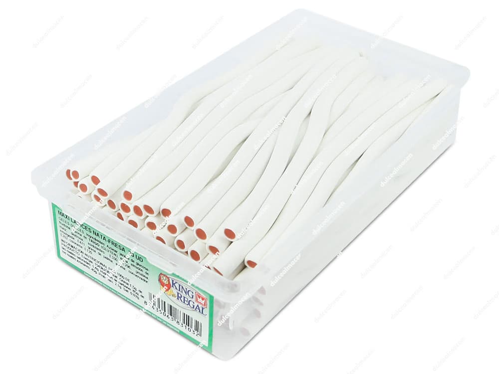 King Maxi Lápiz Nata Fresa (Tarro 70 unidades)