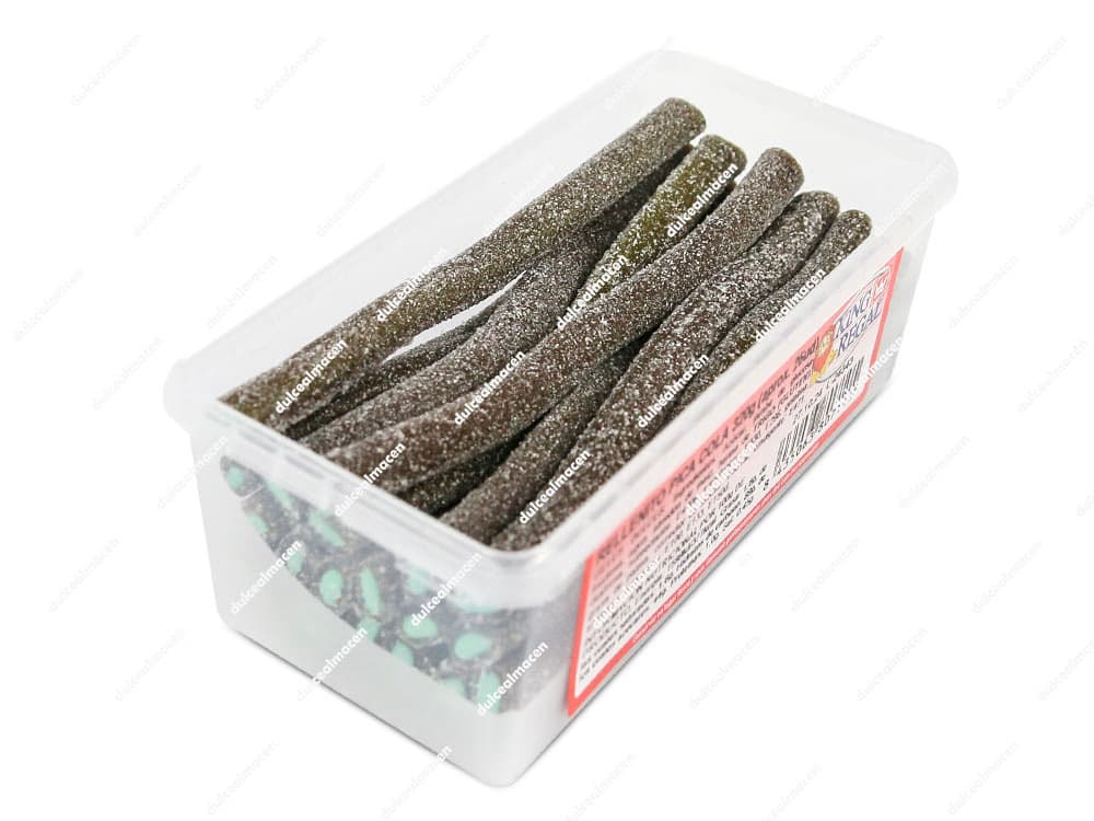 Cajita con barritas de regaliz pica cola rellenas de crema blanca King Regal Cajita Rellenito Pica Cola 300 gr de Dulcealmacen
