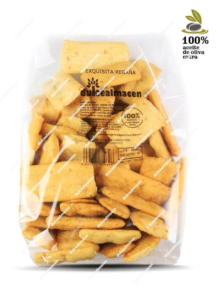 Arte picos regañas 180 gr bolsa de pan crujiente en Dulcealmacen