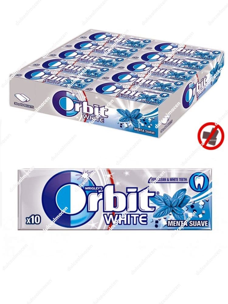 Orbit white menta suave 30 uds
