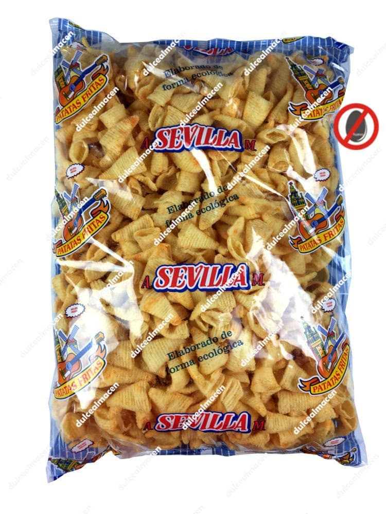 Sevilla Konos 1 kg bolsa de conos de maíz frito sin gluten en Dulcealmacen