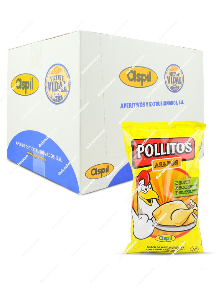 Aspil Pollitos Asados Snack Sabor Pollo 28 uds