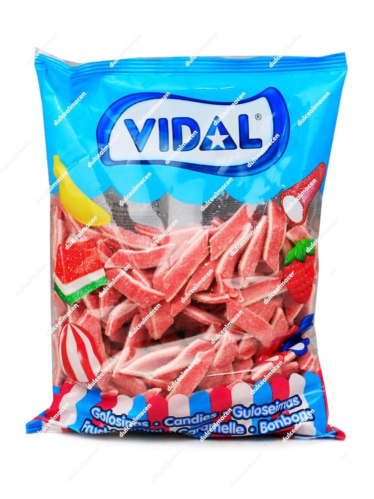 Bolsa de 250 unidades de gominolas Vidal Chipi Guchi con sabor a fresa y cobertura de azúcar pica - Dulcealmacen
