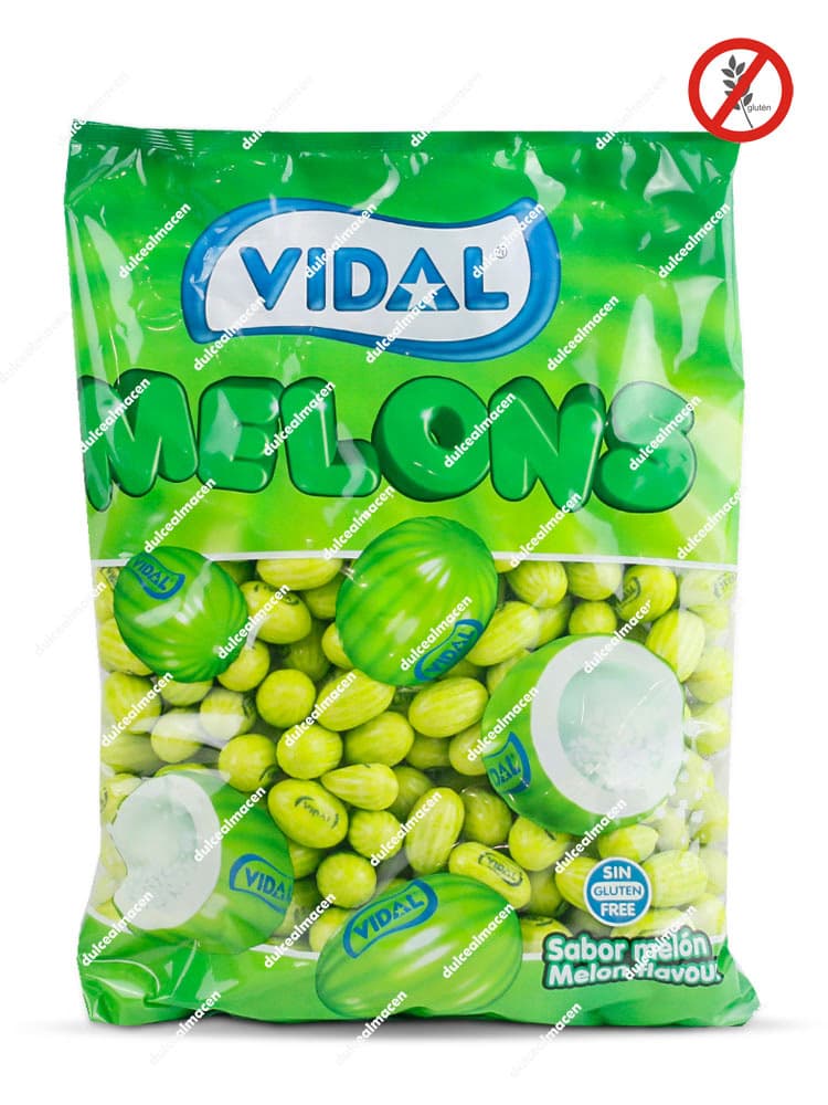 Vidal Melones Chicle 250 uds bolsa de chicles con forma de melon pica pica Dulcealmacen