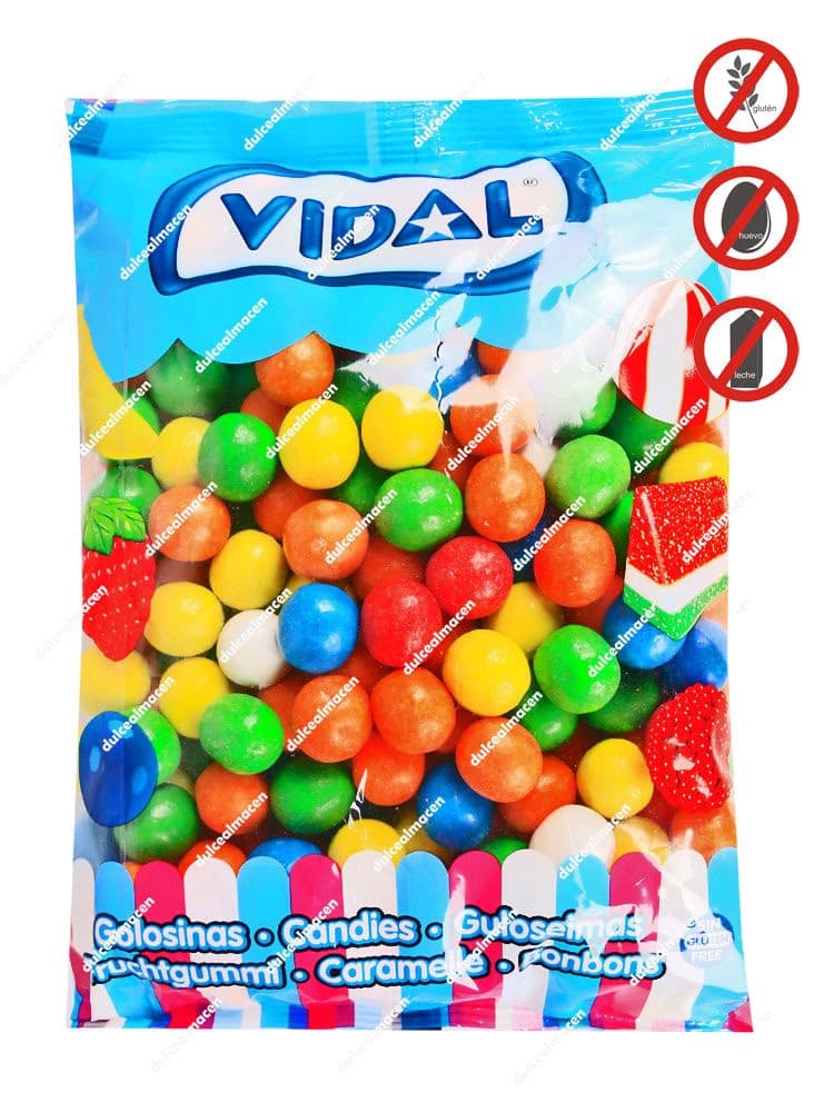 Vidal Bolas Chicle Grande 2 kg bolsa de chicles de colores Dulcealmacen