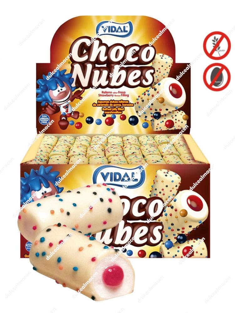 Vidal Choconubes 75 uds caja de masmelos con chocolate Dulcealmacen