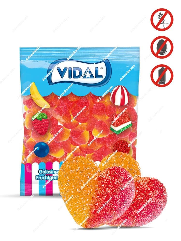 Vidal Corazón Melocotón 1 kg bolsa de gominolas Dulcealmacen