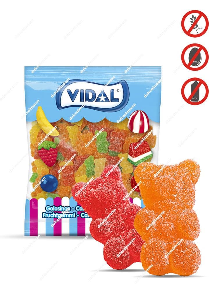 Bolsa de un kilo de caramelos de goma con forma de ositos azucarados Vidal Osos Azúcar en Dulcealmacen