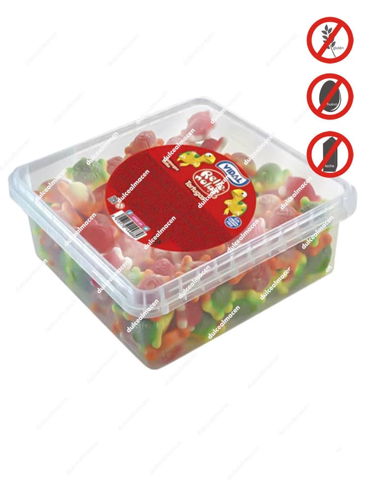 Estuche de Vidal Rellenolas Tortugas de 150 unidades, gominolas rellenas sin gluten de venta en Dulcealmacen