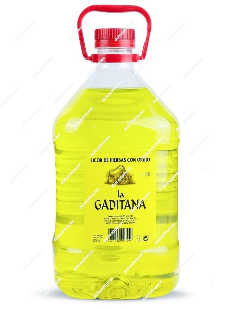 Garrafa de 3 Litros de Licor de Hierbas con Orujo La Gaditana - Dulcealmacen