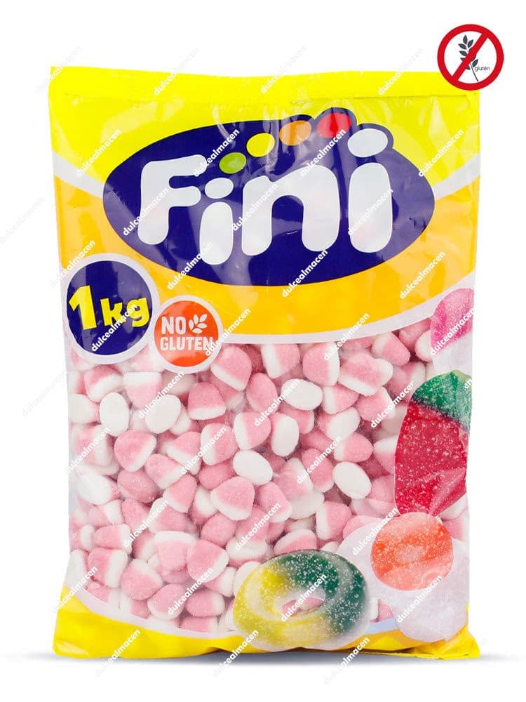 Bolsa de Fini 1 kg Mini Besos Fresa en Dulcealmacen