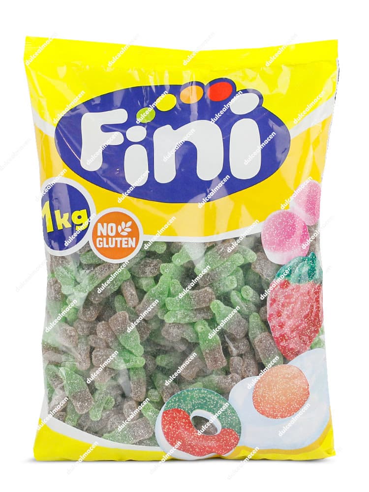 Bolsa de Fini Mini Botella Cola Azúcar 1 kg sin gluten - Dulcealmacen