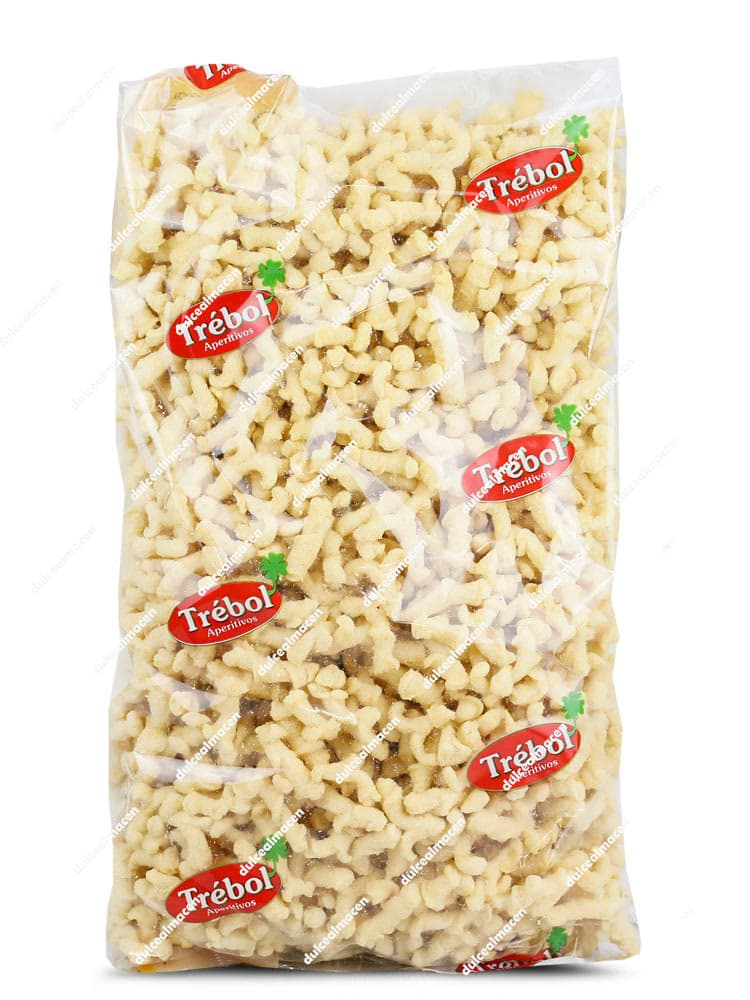 Bolsa de 500 gramos de palomitas de maíz con sabor a mantequilla de la marca La Madrileña gama Trébol aperitivos - Dulcealmacen
