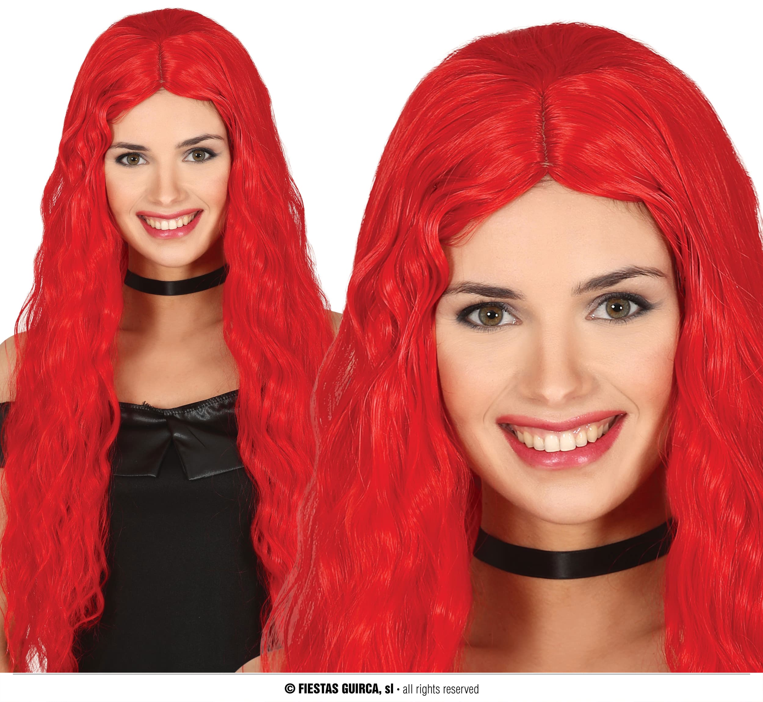 GU peluca melena roja en caja