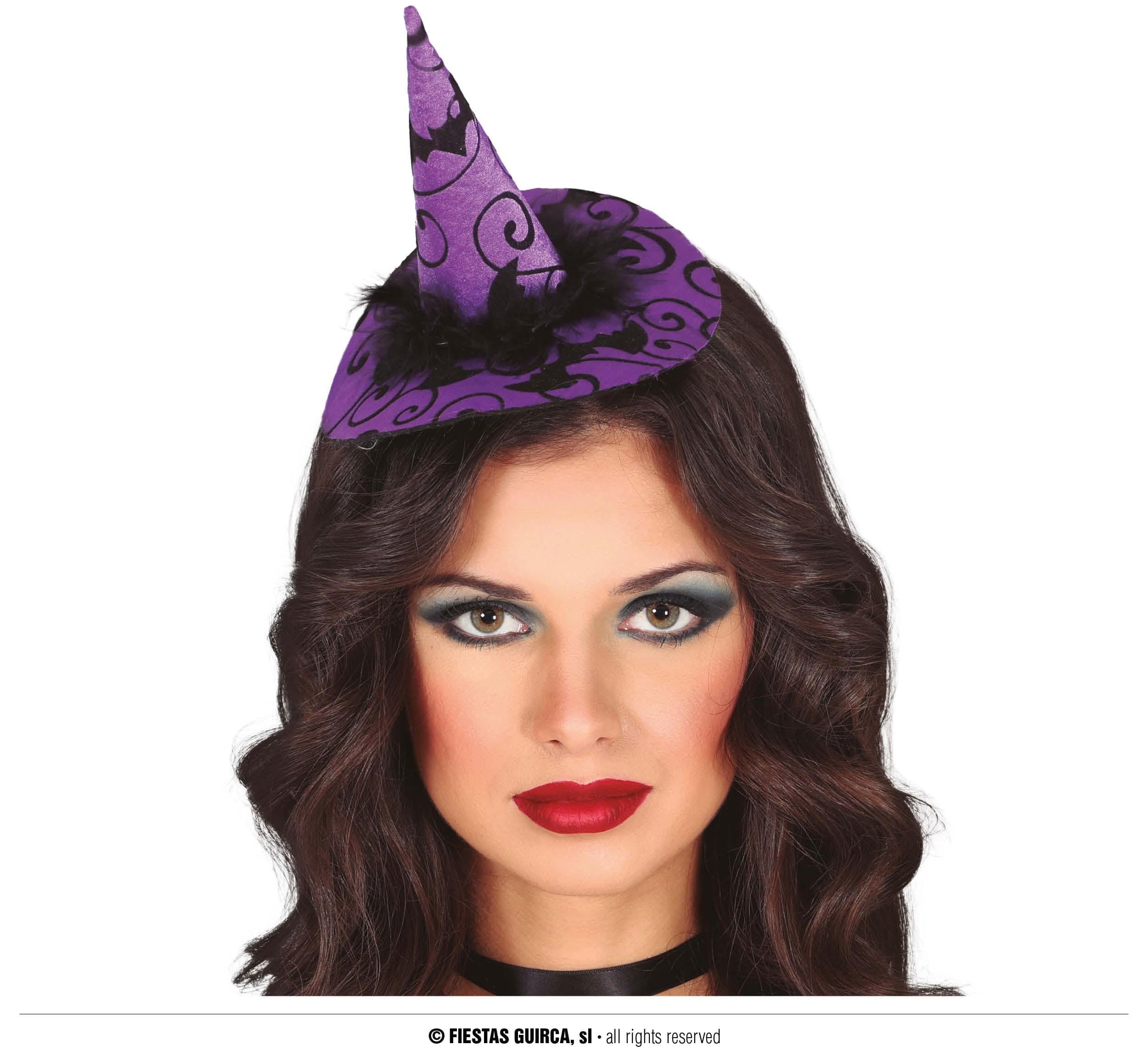 GU diadema mini hat bruja lila