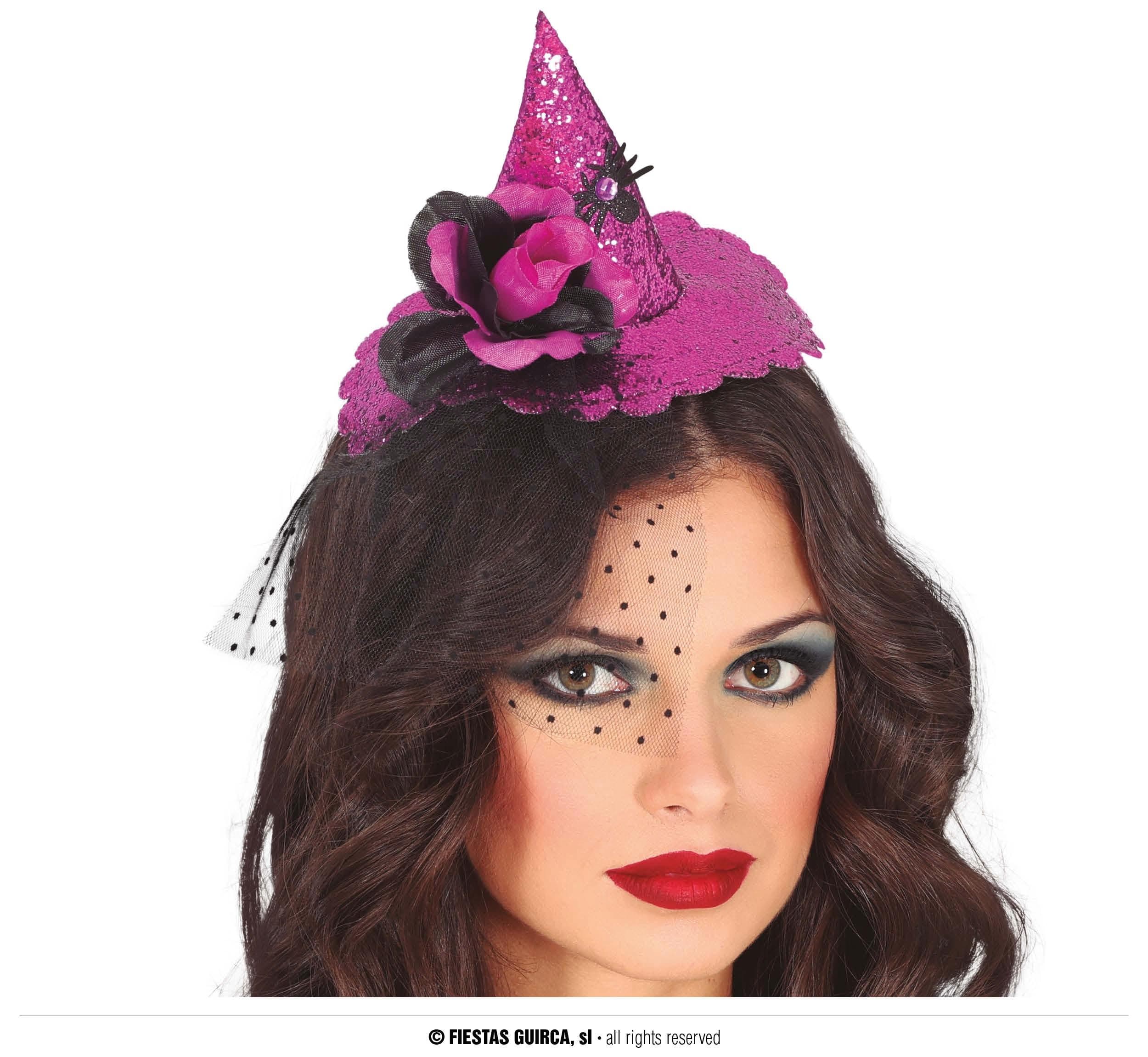 GU diadema mini hat bruja lila