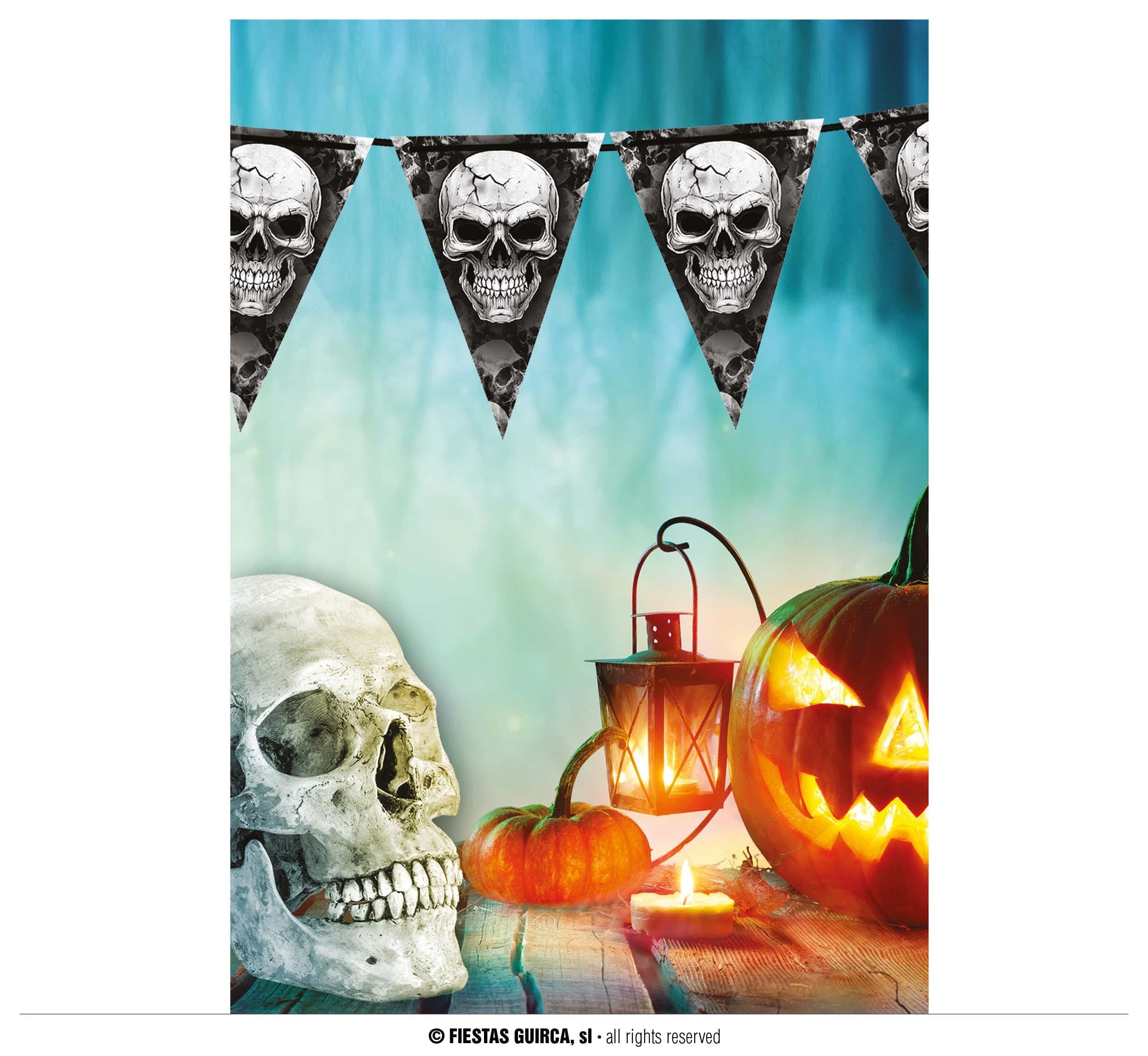 GU gallardete calaveras 300 cms 20x30 cm papel