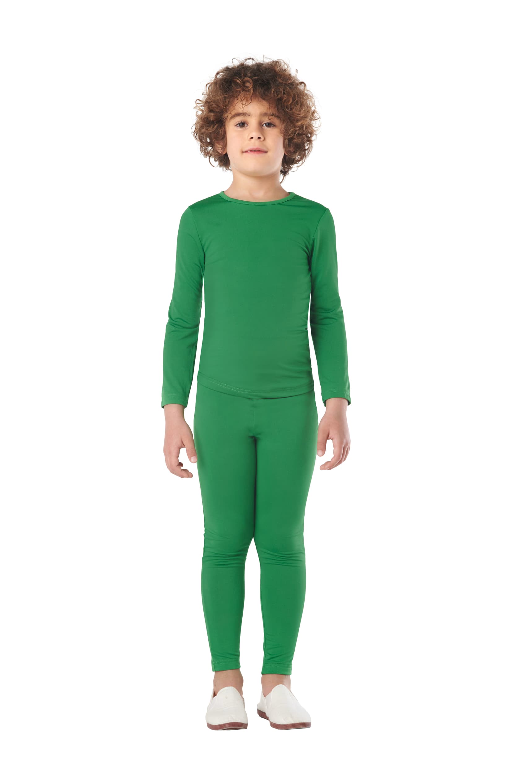 Kimokaweii disfraz  5-6  maillot verde 2 pzas unisex spandex