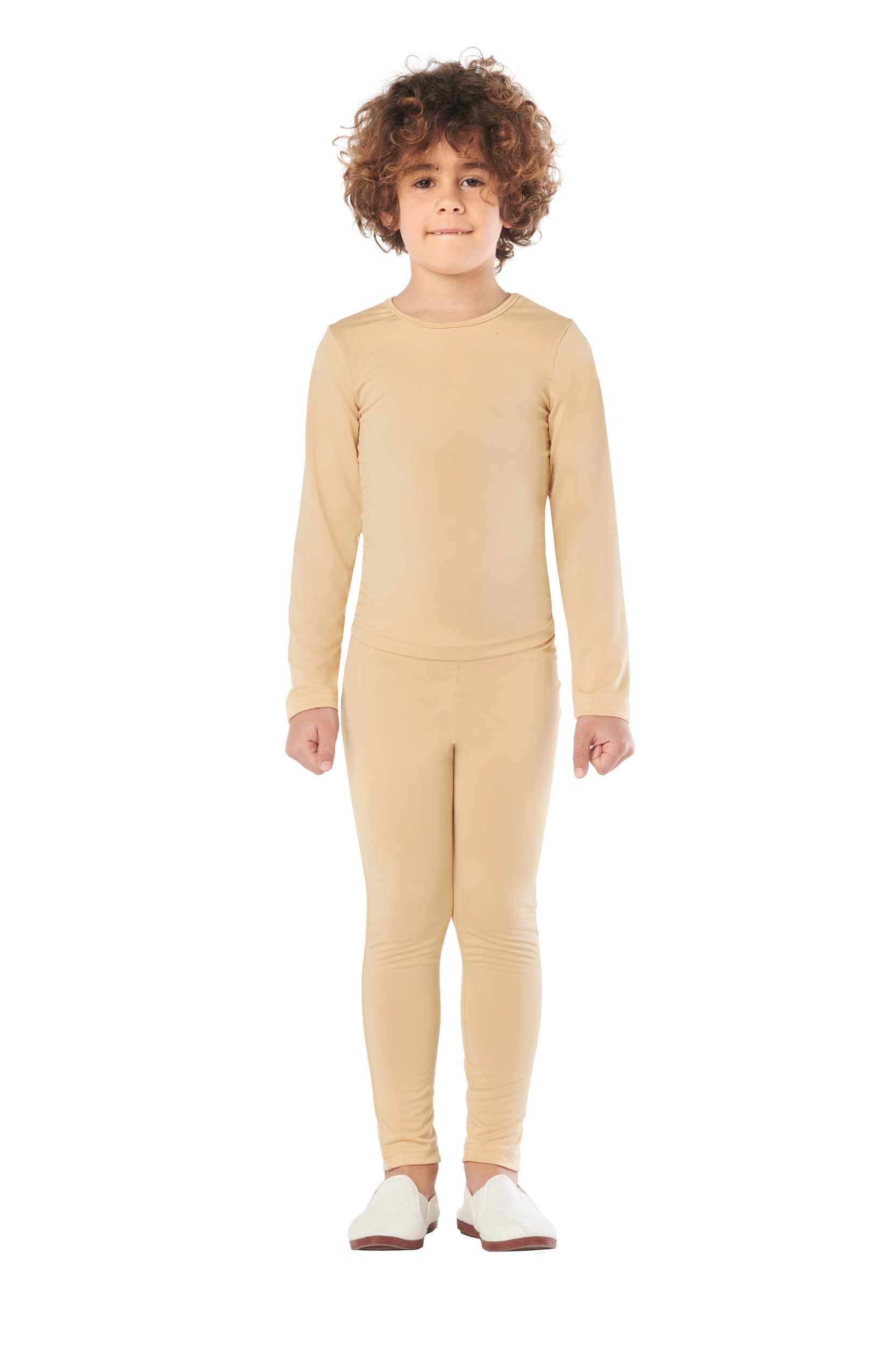 Kimokaweii disfraz  7-9  maillot beige 2 pzas unisex spandex