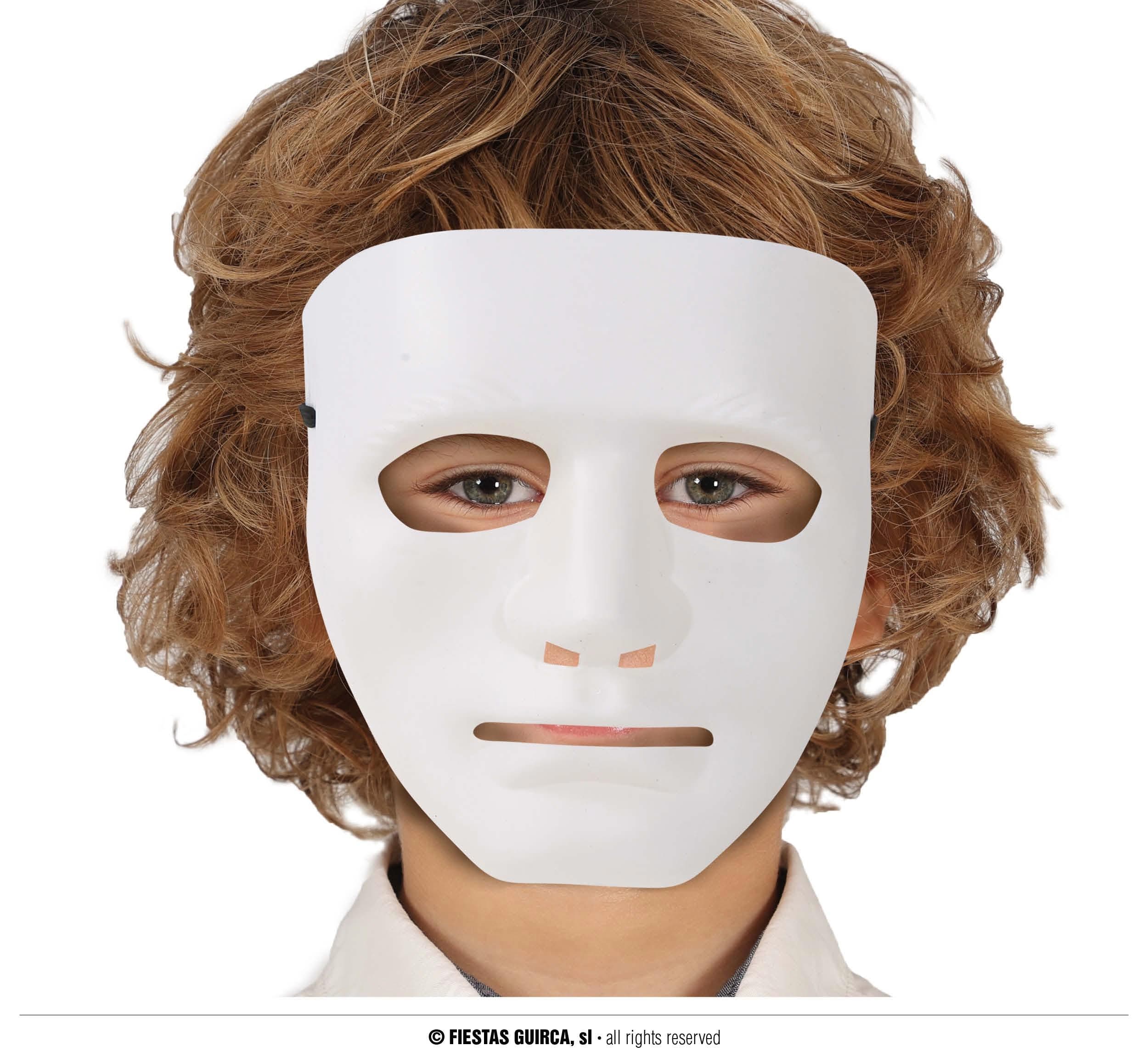 GU mascara blanca, pvc, infantil