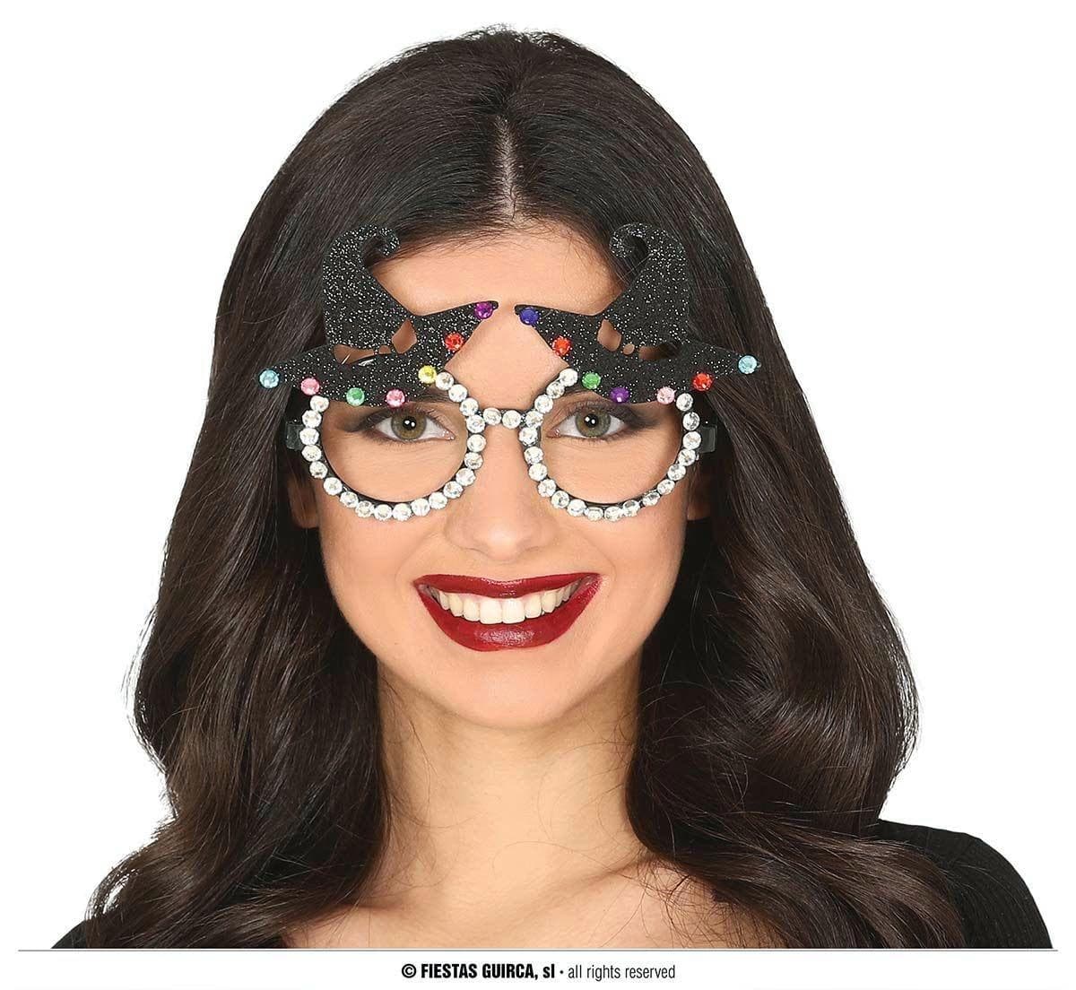 GU gafas gorros bruja con brillantes