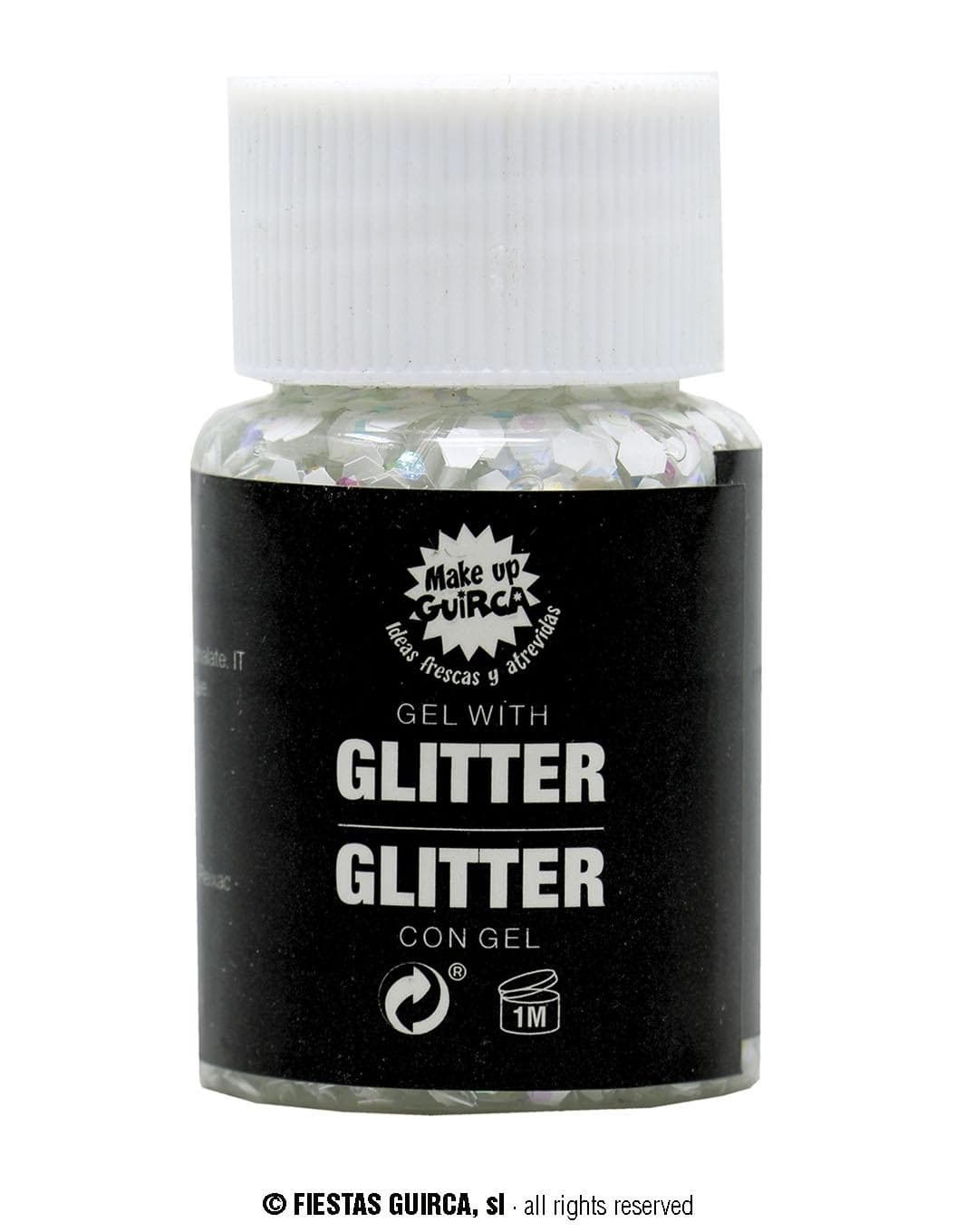 GU gel con glitter blanco 20 gr