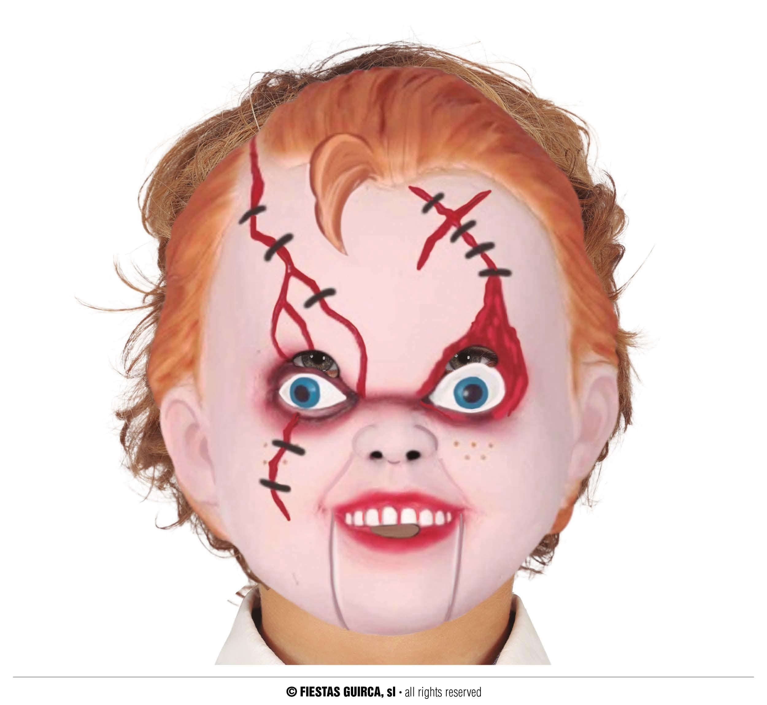 GU mascara niño diabolico, pvc, infantil