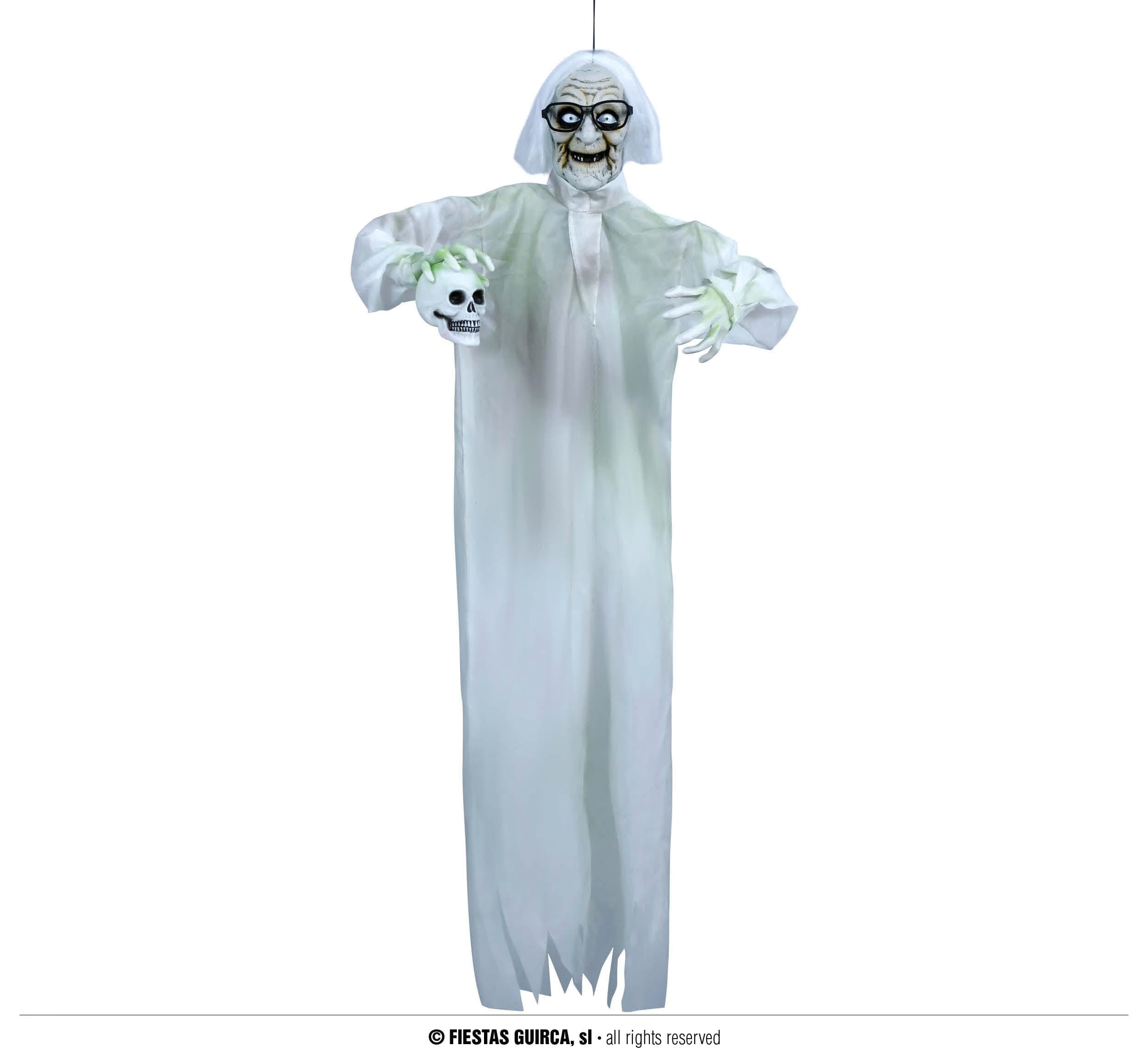 GU colg. doctor con calavera 150 cms.luz y son.