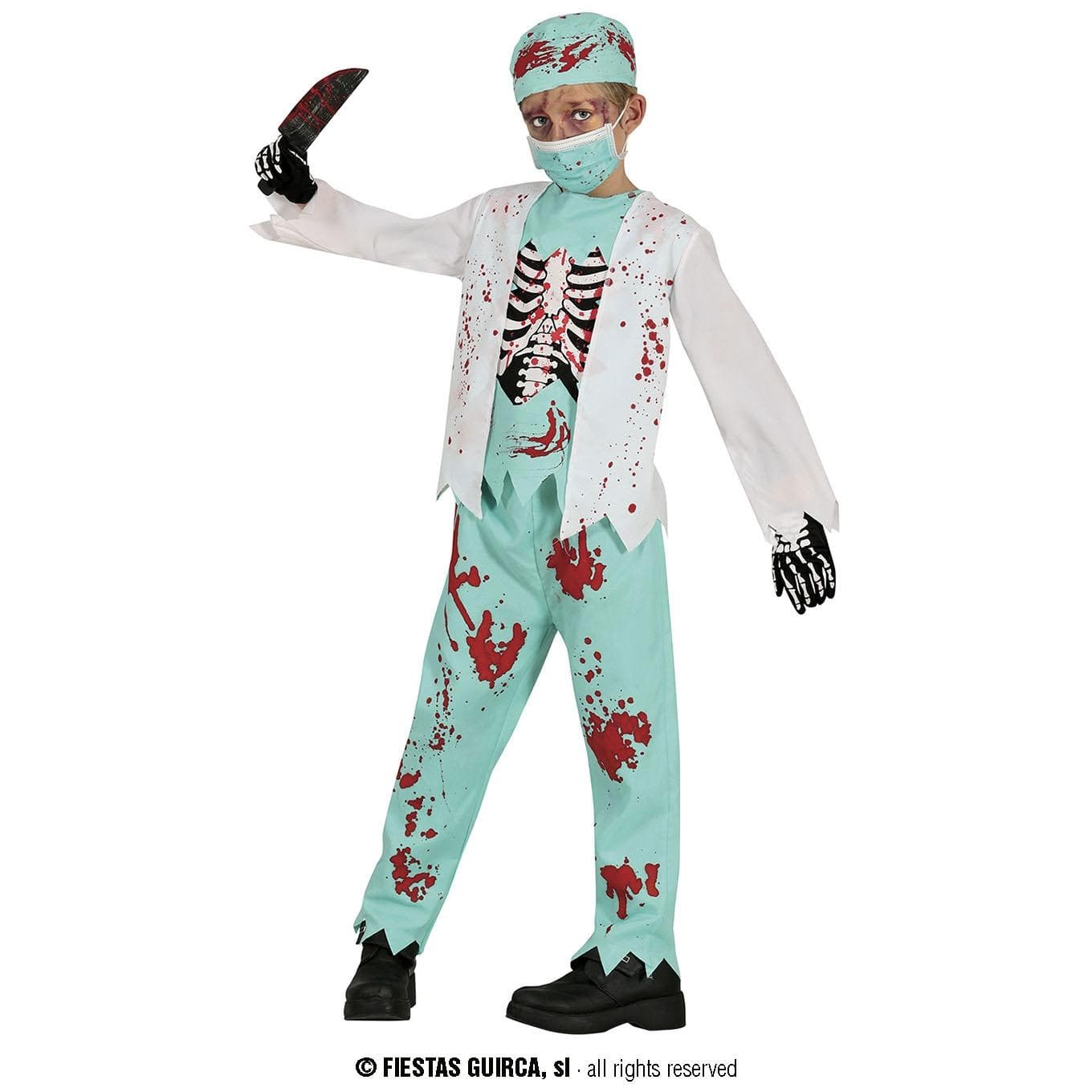 GU skeleton zombie medic, infantil, 10   12 años
